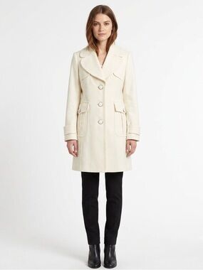 Sandro Angelozzi cream trench coat - 100% cotton - size 8